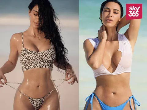 Kim Kardashian Unveils New Swimwear Line with Racy Bikini Pics!