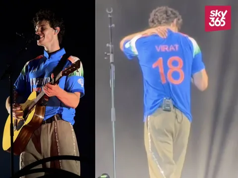Must Watch: Shawn Mendes Wears Virat Kohli's Jersey On Stage Ahead of Champions Trophy 2025 Final