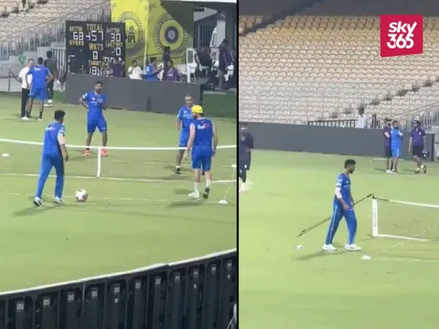 IPL 2025: Injured Ruturaj Gaikwad Seen Playing Football During CSK Training Session