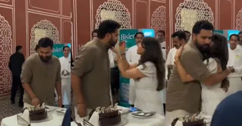 Watch: Rohit Sharma turns 38; celebrates with wife Ritika in Jaipur