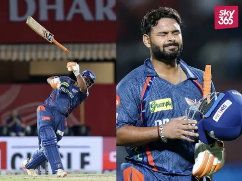 Must Watch! Rishabh Pant Loses Grip and Throws Bat, Wicket Falls in Bizarre Incident of IPL 2025
