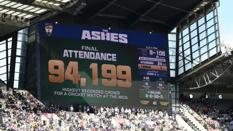 Australian cricket records its highest ever attendance for a Boxing Day