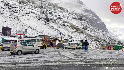 Fresh Snowfall Blankets Lahaul-Spiti and Manali, Bringing Cheer to Tourists