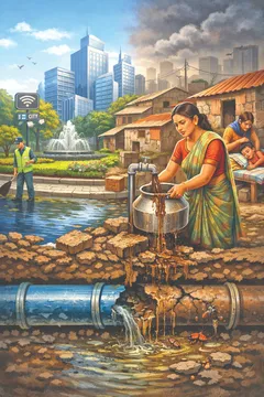 Clean cities, serving poisoned water
