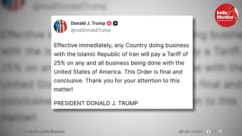 Trump announces 25% tariff on 'any country' trading with Iran, move could impact India, China, UAE