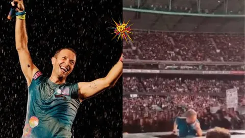 Chris Martin Accidentally Falls During Coldplay Concert