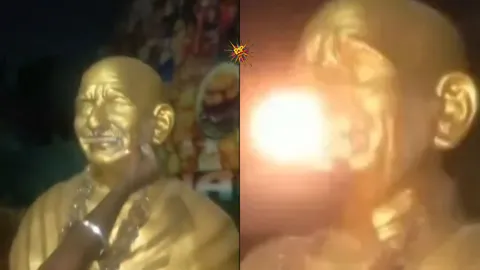 Viral Video: Teenagers Lights Firecracker Inside Gandhi Statue’s Mouth
