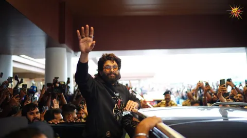 Grabbing the spotlight, Allu Arjun arrived in style at Pushpa 2: The Rule press meet in Mumbai!