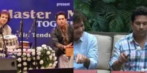 Sachin Tendulkar And Zakir Hussain's Video Goes Viral!