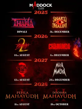 Maddock Films Announces Ambitious 8 Horror-Comedy Universe Till 2028: