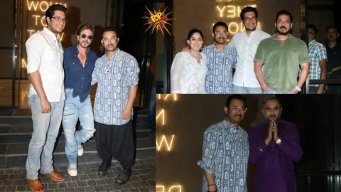 Shah Rukh Khan and Salman Khan Attend the Special Screening of Junaid Khan and Khushi Kapoor’s Loveyapa