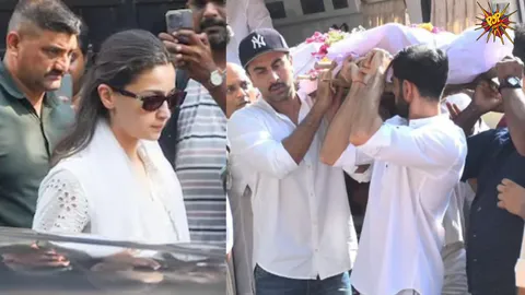 Ranbir Kapoor, Alia Bhatt arrives For Ayan Mukerji's Father Deb Mukherjee's Last Rites