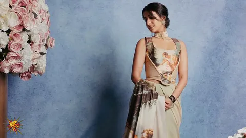 Radhika Merchant Looks Gorgeous in Vivienne Westwood Corset and Sari