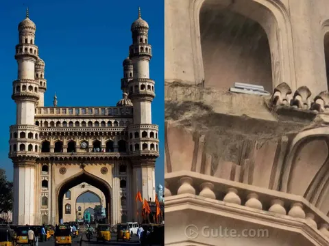 WATCH VIDEO: Portion of Charminar Collapsed After Heavy Rainfall