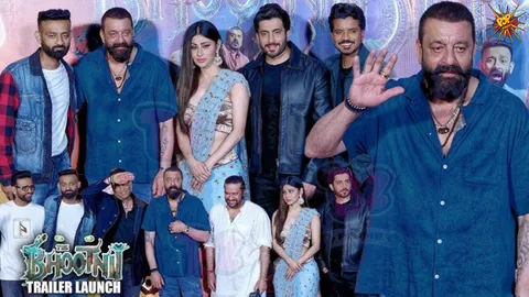 At the Bhootnii ‘Aya Re Baba’ song launch Actor Sanjay Dutt got emotional
