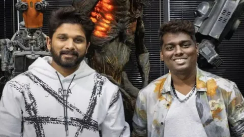 Atlee Lands in Hyderabad to meet Allu Arjun for #AA22XA6, Pre-Production in full swing