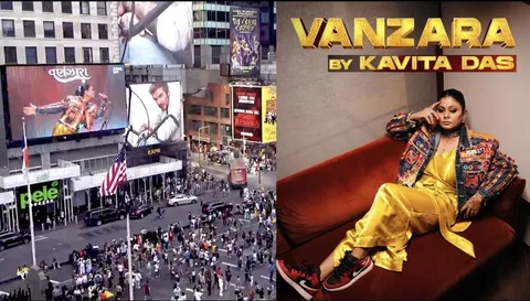 Gujarati Song 'Vanzara' by Kavita Das Goes Viral, graces the iconic Times Square billboard in New York