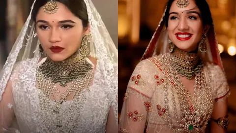 Radhika Merchant Wears Her Sister Anjali’s “Polki Necklace” For The Wedding Ceremony