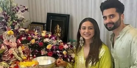 Rakul Preet Singh Celebrates Ganesh Chaturthi With Jackky Bhagnani After Wedding, see pics