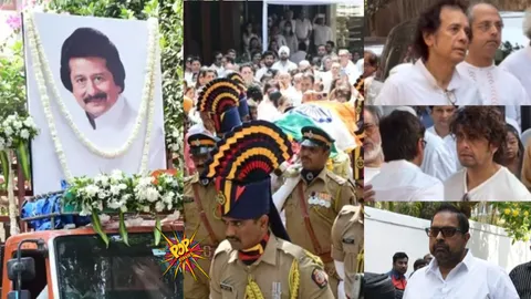 Ghazal Maestro Pankaj Udhas Laid to Rest with Gun Salute; Zakir Hussain, Sonu Nigam & Other Celebs Arrive to Pay Tributes