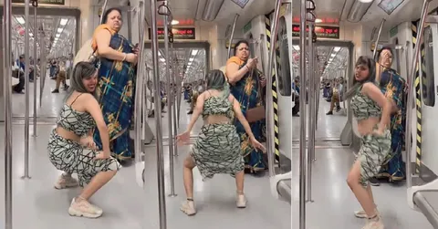 Video of Girl Dancing Obscenely in Delhi Metro Goes Viral: Watch More