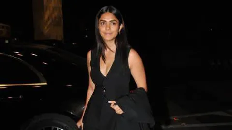 Mrunal Thakur Sets Airport Fashion Standards on Fire in Bewitching Black Ensemble