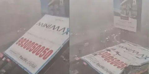 Viral Video: Massive Dust Storm In Mumbai , Billboard Collapses; Several Injured; Flights and Trains late!