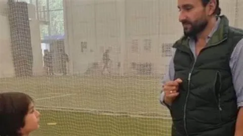 Saif Ali Khan Shares Family Cricket Legacy with Son Taimur in Heartwarming Moment