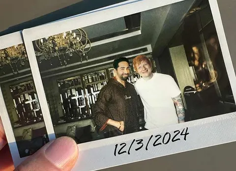 Ayushmann Khurrana welcomes Ed Sheeran to India with his mother’s handmade Pinni!