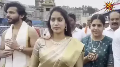 Janhvi Kapoor and Shikar Pahariya Pay Tribute at Tirupati on Sridevi’s Birth Anniversay