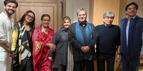 Newlyweds Sonakshi Sinha-Zaheer Iqbal Host Shatrughan Sinha-Poonam Sinha's Wedding Anniversary Party; see pics