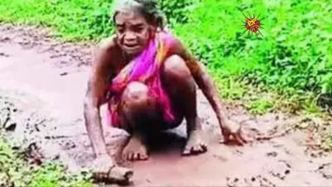 Elderly Woman Crawls 2 Km in Odisha to Collect Pension, Sparks Outrage