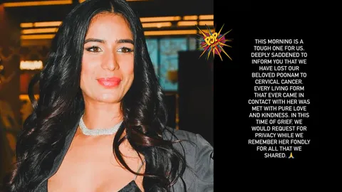 Tragic Demise of Model & Actor Poonam Pandey at 32 due to Cervical Cancer