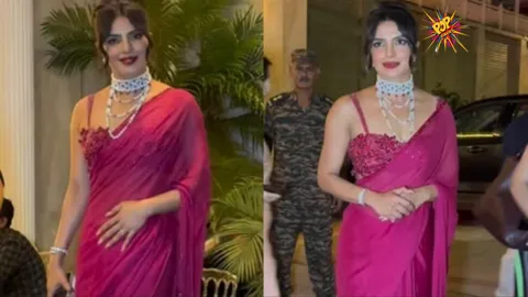 Priyanka Chopra Attends Her Brother's Wedding Festivities in Mumbai