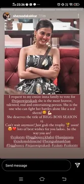 Former Ace of Space 2 contestant Akshay Kakar wants Tejasswi Prakash to lift the BB 15 trophy