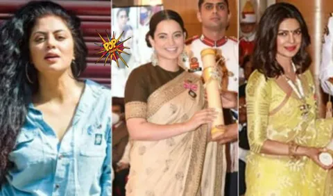 Netizens are liking Kavita Kaushik's mistake as she takes a dig at Kangana Ranaut and ask why Priyanka Chopra never got the Padmashri?