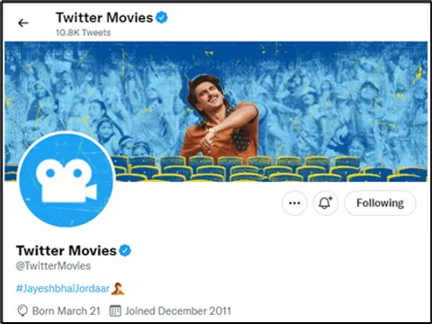 Ranveer Singh becomes the first Indian actor to take over the international @TwitterMovies account