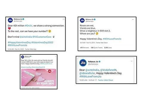 Jio Flirts with Airtel & VI? Take a look at Its Valentine Day’s Marketing: