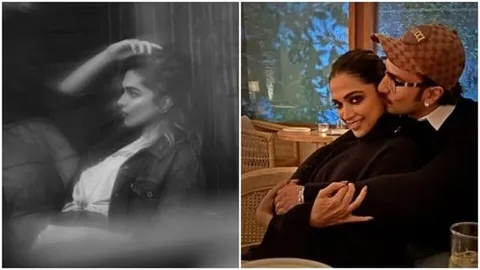 Ranveer Singh cannot get sufficient of ' Hottie' Deepika Padukone's pose in new pic ;