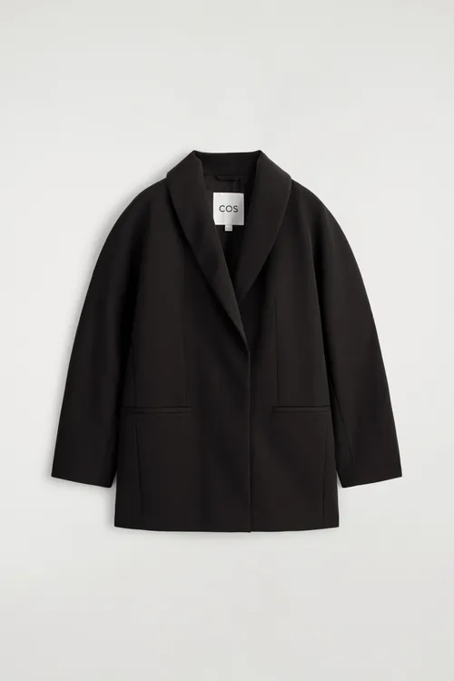 Shawl-Collar Wool-Blend Blazer