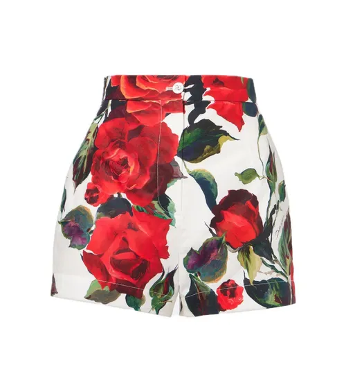 Floral Cotton Shorts