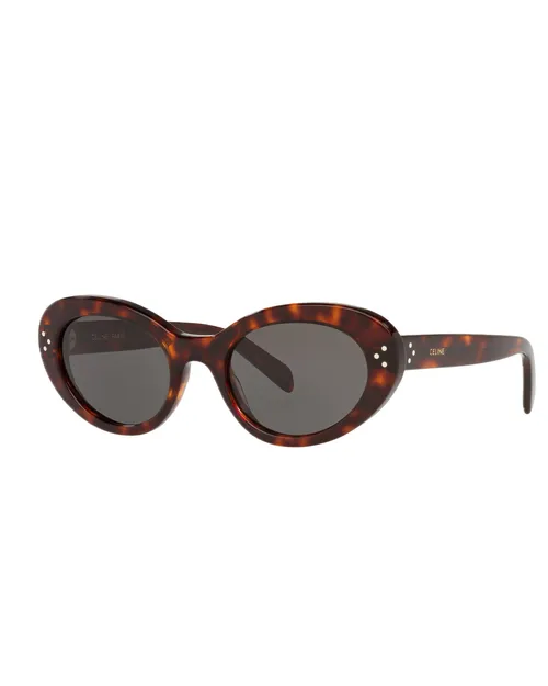 Brown Tortoiseshell Oval Sunglasses
