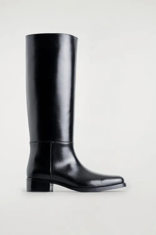 Leather Knee-High Boots