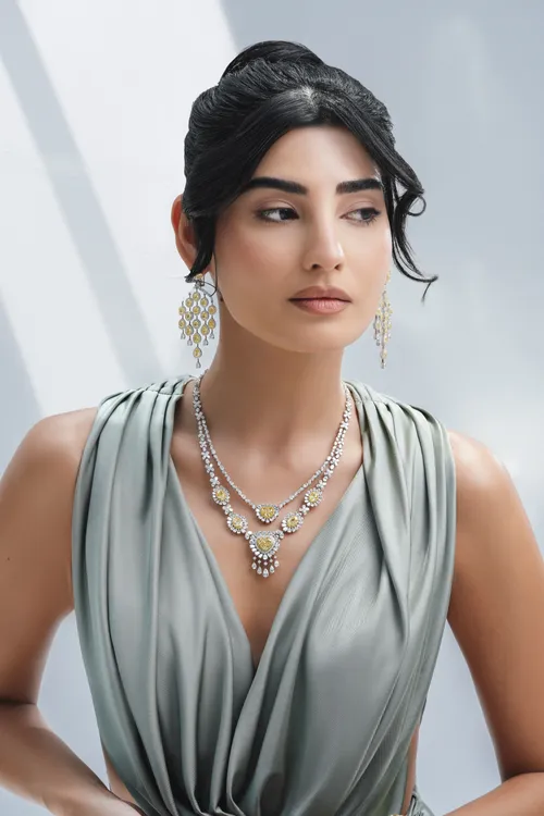 Hazoorilal Legacy - Luminara Yellow Diamond Necklace