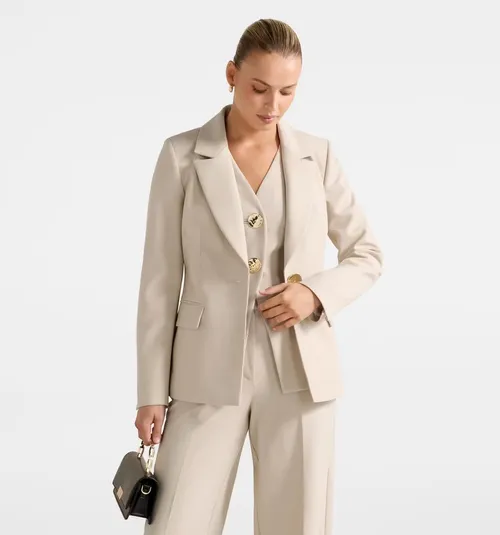 Lulu Gold Button Blazer
