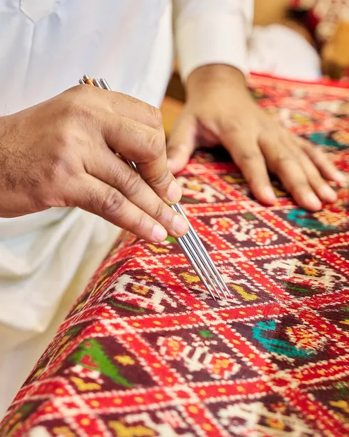 Timeless treasures from Gujarat’s loom of legacy!Patola, Gujarat’s treasured double ikat silk, i