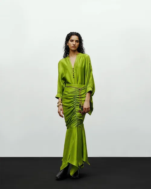 Move with precisionSeen here- The Zinn Shirt, Heather Skirt and the Bomber Jacket@AmamaJewels@Di