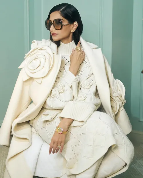 @sonamkapoor in @eliesaabworld and @piaget