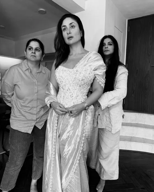 Fittings and what’s app make up checks with my @kareenakapoorkhan 🐐WIP 🪄#stylist #intheprocess