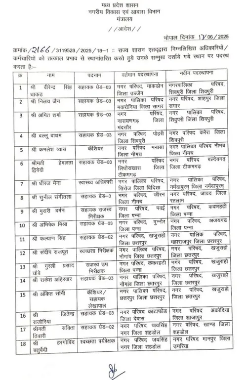TRANSFER LIST